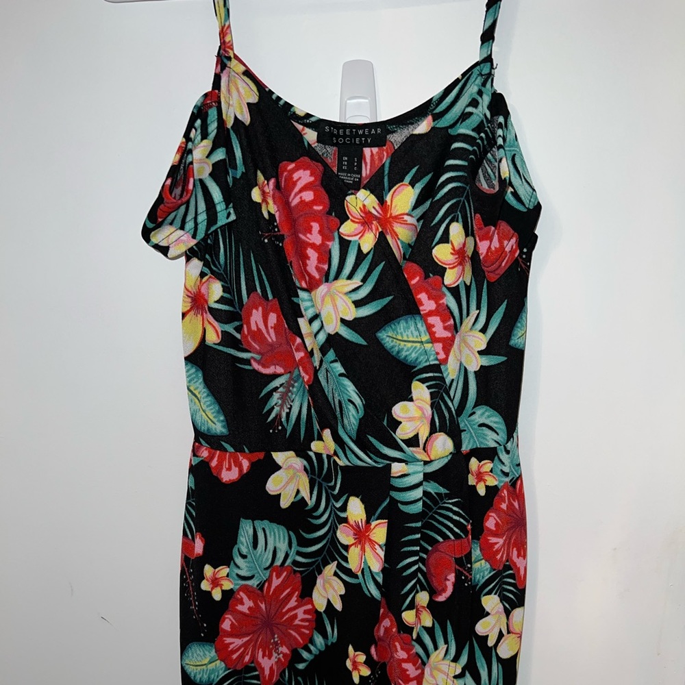 streetwear society floral dress with straps